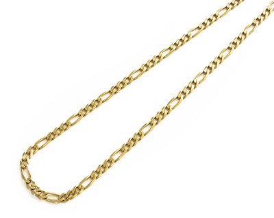 Lot 326 - A 9 Carat Gold Figaro Link Necklace, length 71cm