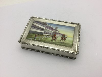 Lot 2108 - An Elizabeth II Silver and Enamel Snuff-Box