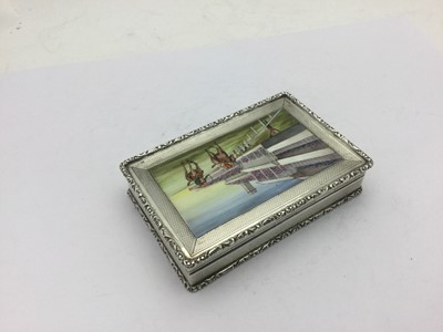 Lot 2108 - An Elizabeth II Silver and Enamel Snuff-Box