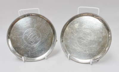 Lot 17 - A Pair of George III Silver Waiters, by Robert...