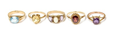 Lot 356 - Three 9 Carat Gold Rings, comprising of an...