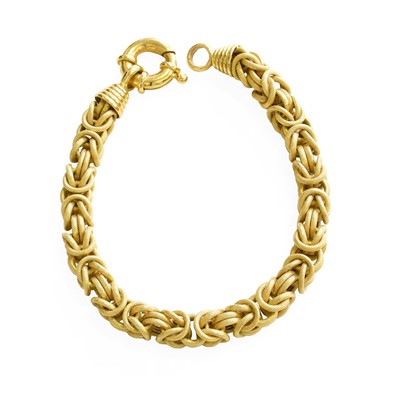 Lot 358 - A Fancy Link Bracelet, clasp stamped '800',...