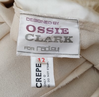 Lot 2238 - Ossie Clark for Radley Cream Moss Crepe Mini...