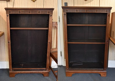 Lot 1328 - A Pair of Mahogany Open Bookcases, 20th...