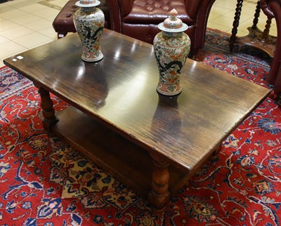 Lot 1366 - A Titchmarsh & Goodwin Style Oak Coffee Table,...