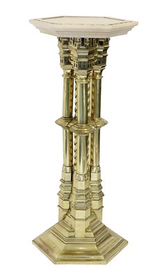 Lot 339 - A Victorian Brass Ecclesiastical-Style...