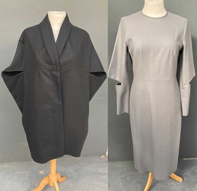 Lot 1041 - Cos Black Wool Short Sleeved Cocoon Style Coat...