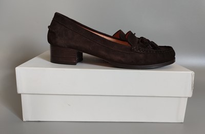 Lot 1050 - Pair of LK Bennett Suede Loafers with low heel...
