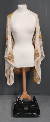 Lot 1054 - Alexander McQueen Draped Silk Cape/Kimono,...