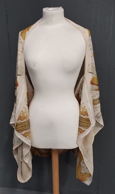 Lot 1054 - Alexander McQueen Draped Silk Cape/Kimono,...