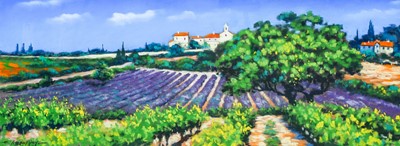 Lot 1047 - E Anthony Orme (b.1945) ''Lavender Vineyards,...