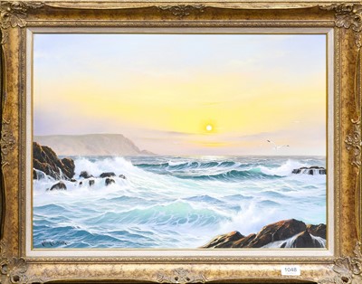 Lot 1048 - Peter Cosslett (1927-2012) Sunrise seascape...