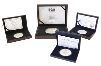 Lot 366 - 4x Large Size Silver Proof Commemorative Coins,...