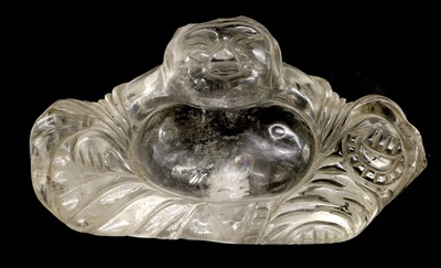 Lot 233 - ~ A Chinese Rock Crystal Figure of Buddha, the...