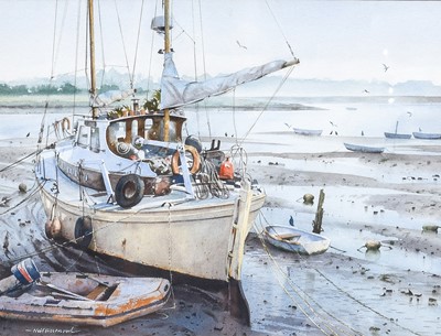 Lot 1043 - Neil Westwood (Contemporary) Fishing boat at...