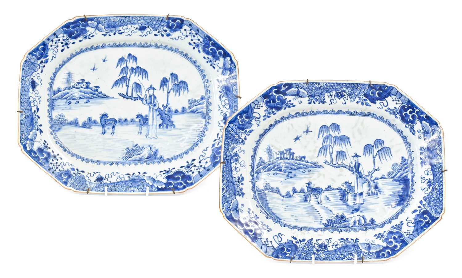 Lot 195 - ~A Pair of Chinese Porcelain Platters, 18th...