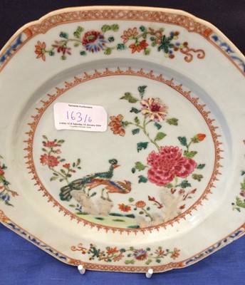 Lot 163 - ~ A Chinese Porcelain Octagonal Plate,...