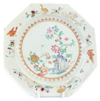 Lot 163 - ~ A Chinese Porcelain Octagonal Plate,...