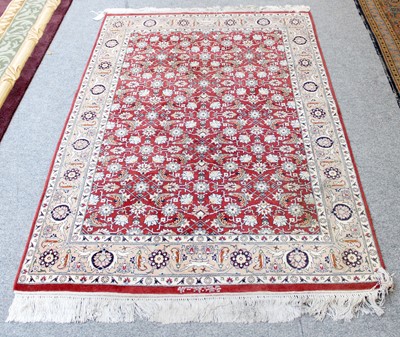 Lot 1247 - Modern Oriental Rug, the terracotta Herati...