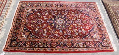 Lot 1257 - A Kashan Rug, the cherry field of vines...