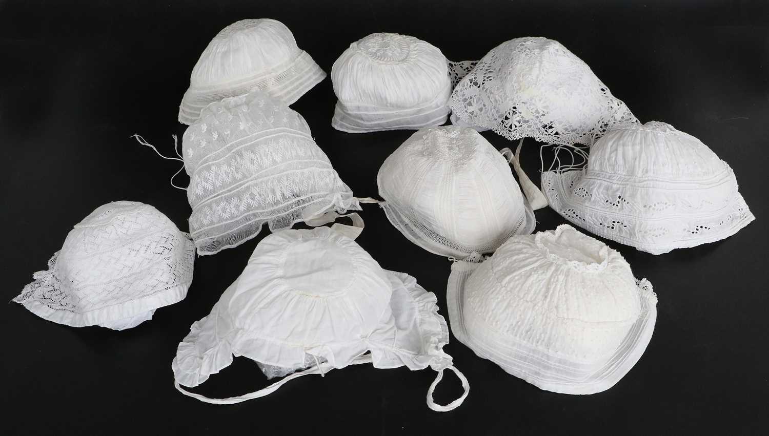 Lot 2144 - Mainly 19th Century Baby Bonnets