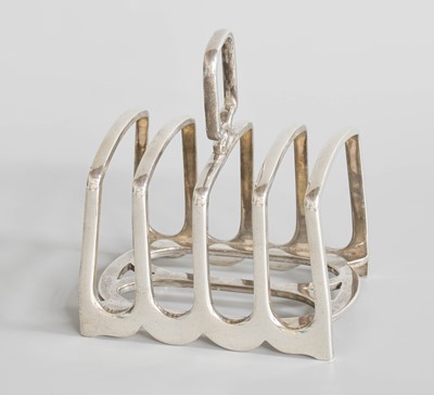 Lot 47 - A George V Silver Toastrack, by David Munsey,...
