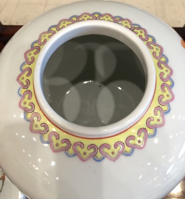 Lot 164 - A Pair of Chinese Porcelain Ginger Jars and...