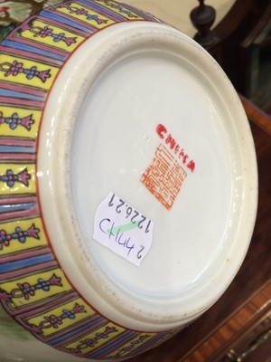 Lot 164 - A Pair of Chinese Porcelain Ginger Jars and...