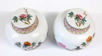 Lot 164 - A Pair of Chinese Porcelain Ginger Jars and...
