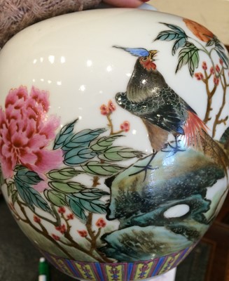 Lot 164 - A Pair of Chinese Porcelain Ginger Jars and...