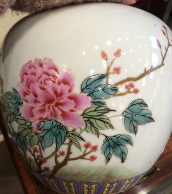 Lot 164 - A Pair of Chinese Porcelain Ginger Jars and...