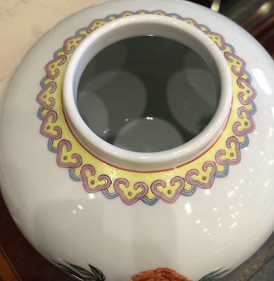 Lot 164 - A Pair of Chinese Porcelain Ginger Jars and...