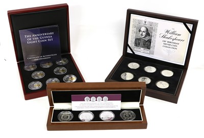 Lot 349 - 3x Miscellaneous Silver Commemorative Coin...