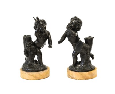 Lot 422 - French School (19th century): A Pair of Bronze...