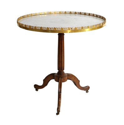 Lot 1237 - A Mahogany and Marble-Top Tripod Table, the...