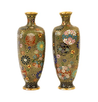 Lot 341 - A Pair of Japanese Cloisonne Enamel and Gilt...