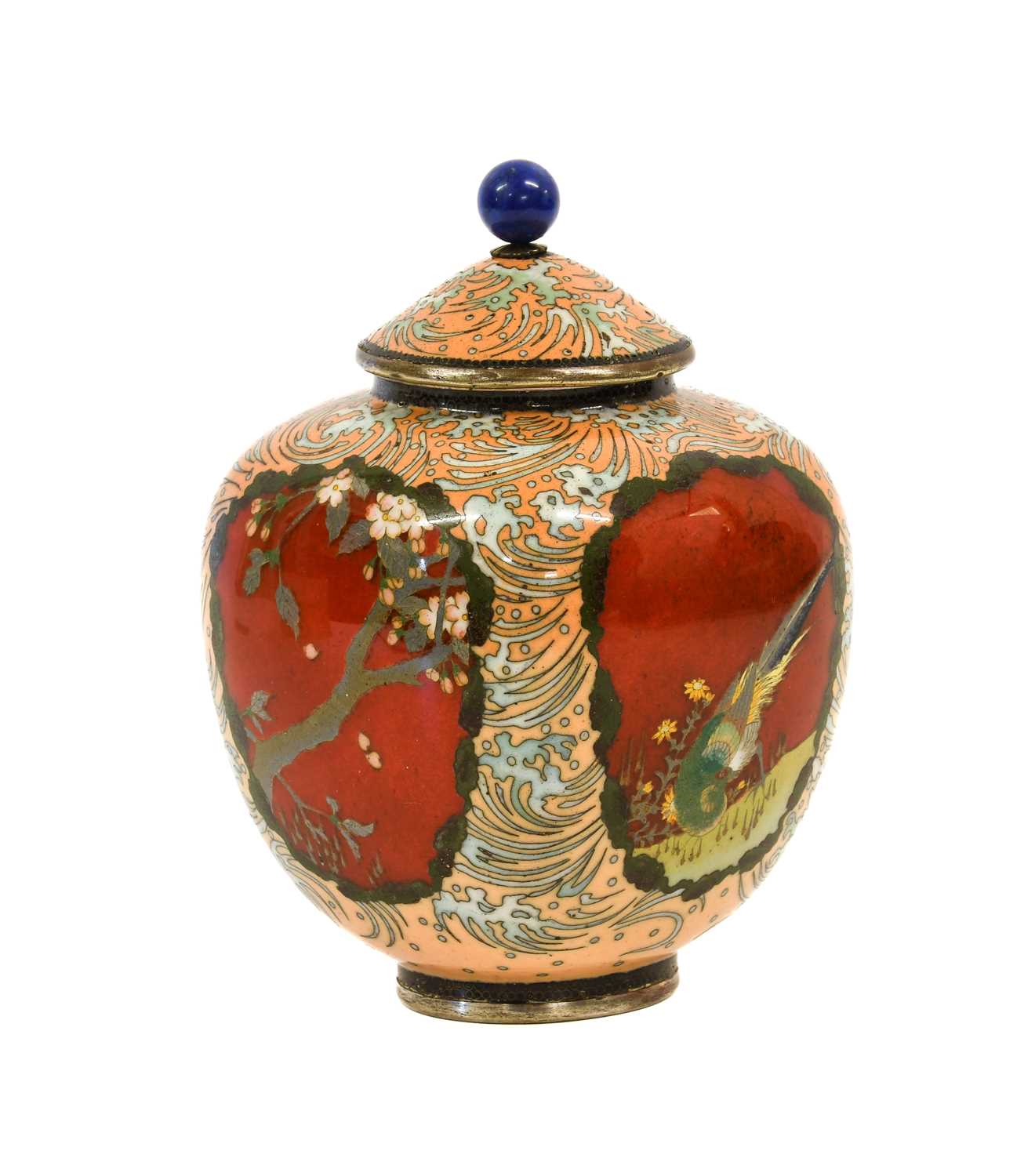 Lot 165 - A Japanese Cloisonne Enamel Vase and Cover, in...