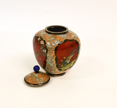 Lot 165 - A Japanese Cloisonne Enamel Vase and Cover, in...