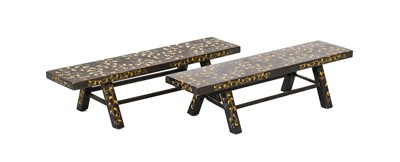 Lot 301 - A Pair of Japanese Lacquer Miniature Tables,...