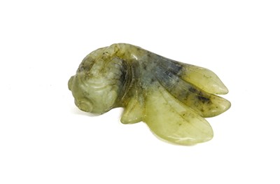 Lot 446 - A Chinese Jade Model of a Shubunkin, late...