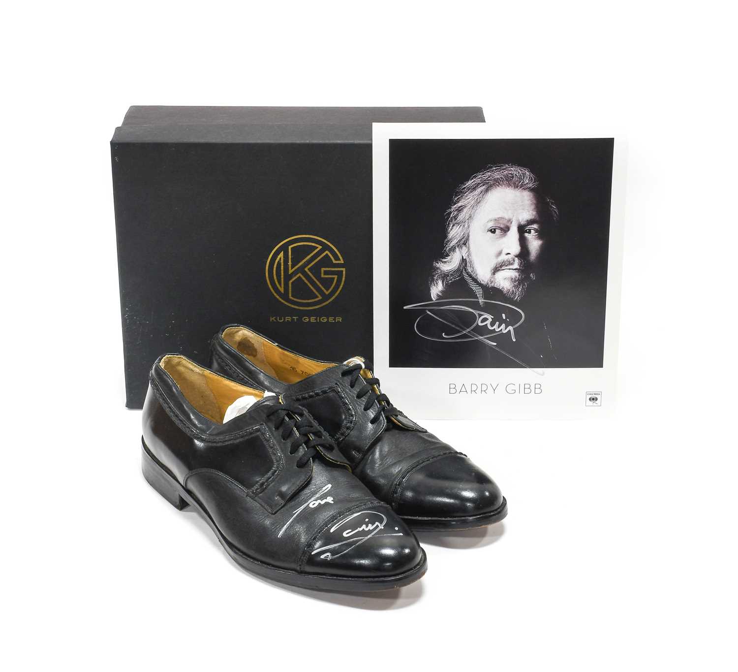 Lot 4196 - Bee Gees - Barry Gibb Autographed Shoes