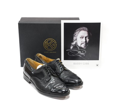 Lot 3176 - Bee Gees - Barry Gibb Autographed Shoes