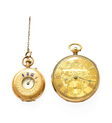 Lot 461 - An 18 Carat Gold Open Faced Pocket Watch and a...