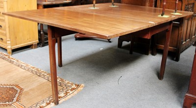 Lot 1260 - A Georgian Mahogany Drop Leaf Dining Table, on...