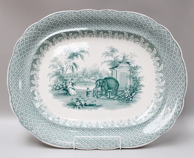 Lot 348 - A Staffordshire Pottery Meat Dish, 19th...