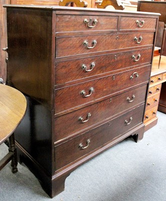 Lot 1200 - A Large George III Mahogany Chest, with...