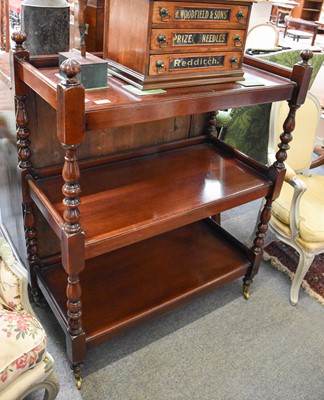 Lot 1314 - A Victorian Mahogany Three Tier Dumb Waiter,...