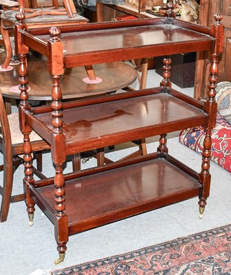 Lot 1417 - A Victorian Mahogany Three Tier Dumb Waiter,...