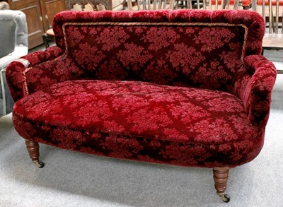 Lot 1149 - A Victorian Two Seater Sofa, upholstered in...