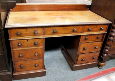 Lot 1203 - A Victorian Mahogany Kneehole Desk, 122cm by...